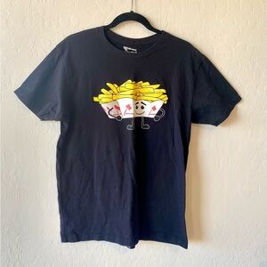 In N Out French Fries Black Graphic Tee T-Shirt Men's Size Large